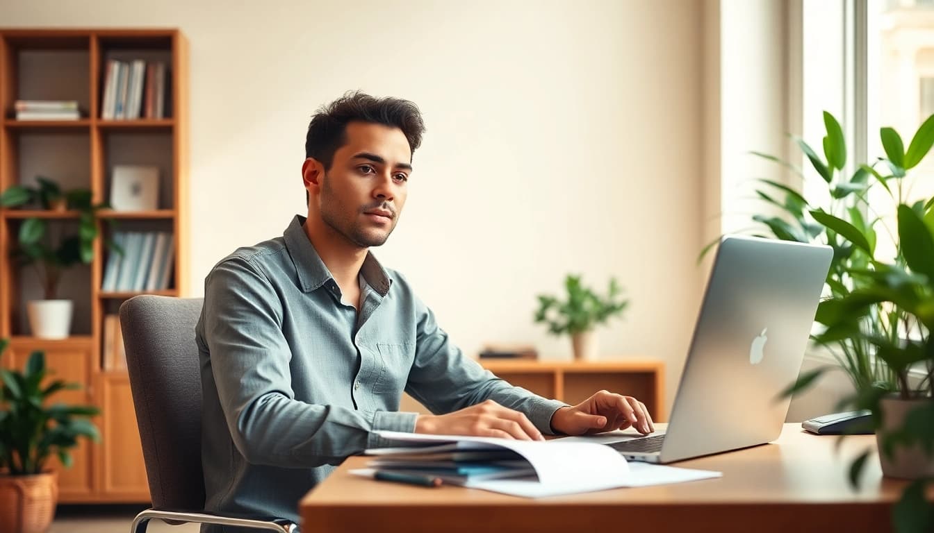 Learn how to find my perfect career with a focused professional analyzing options at a desk.