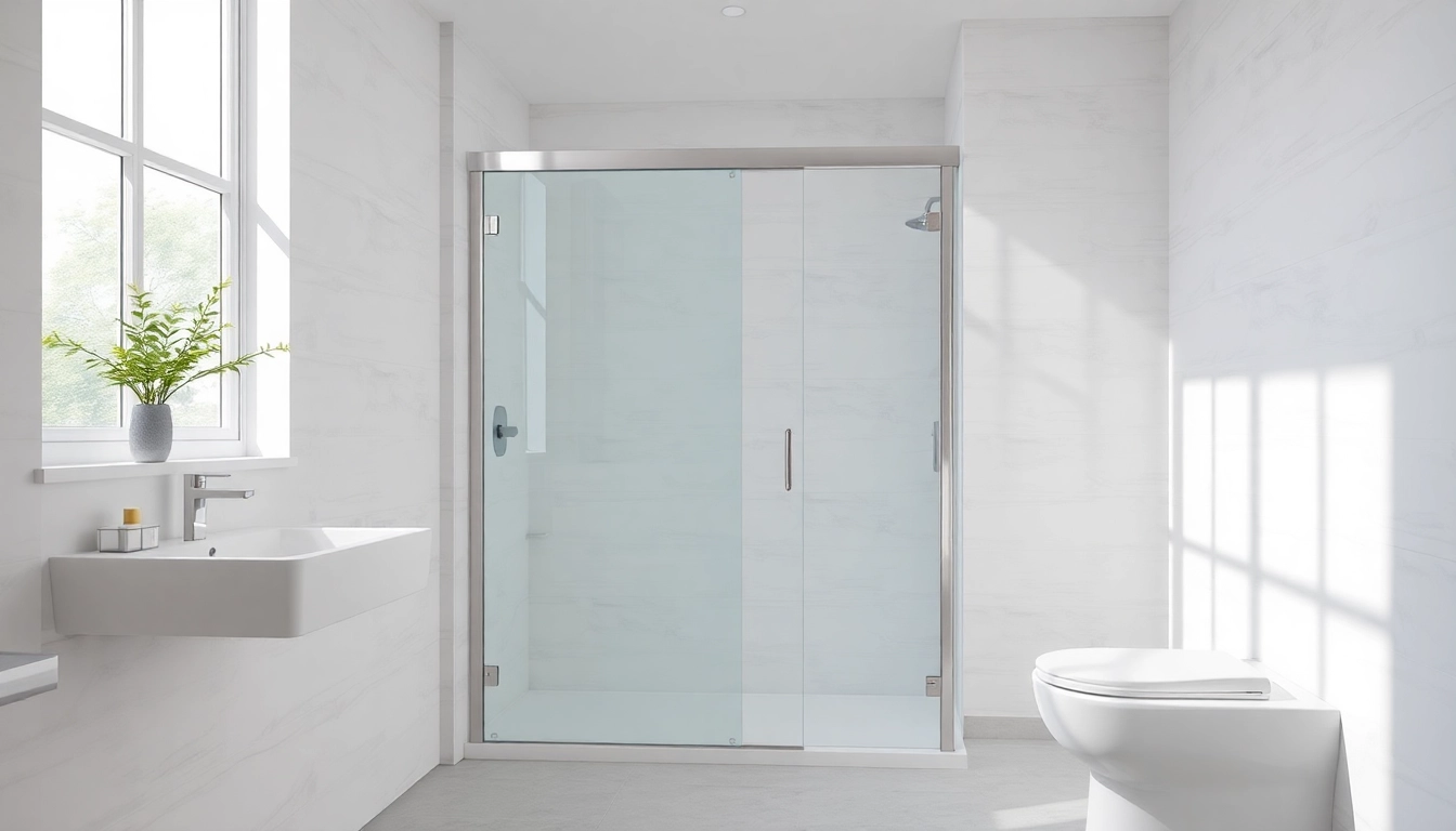 View showcasing a stunning shower screen sliding door complemented by elegant bathroom fixtures.