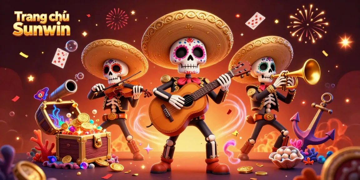 Engage in fun gameplay at Trang chủ Sunwin with vibrant mariachi, gold treasures, and festive elements.