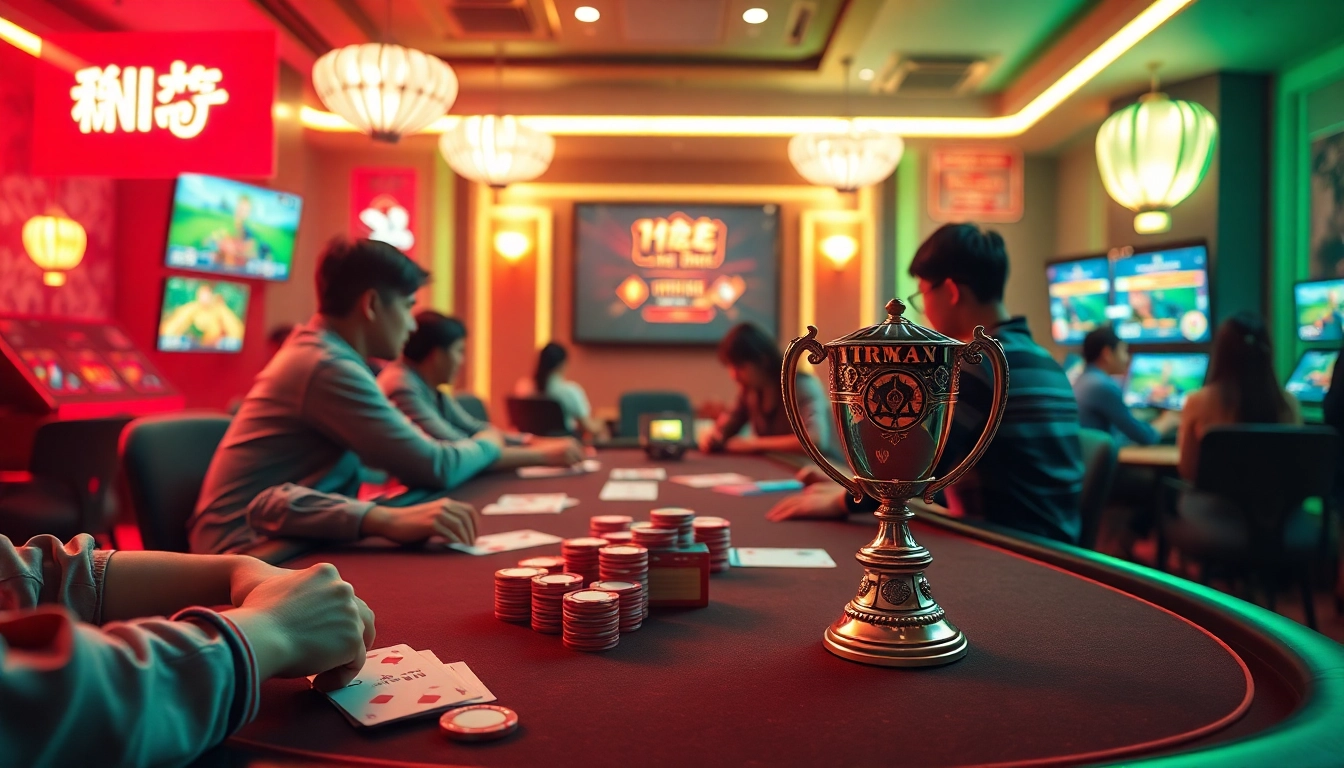 Engaging multiplayer card games at gamebaidoithuong.com.vc with vibrant visuals and competitive atmosphere.