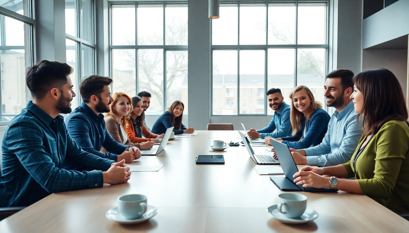 Register LLC in the US during a collaborative meeting among entrepreneurs in a modern office setting.
