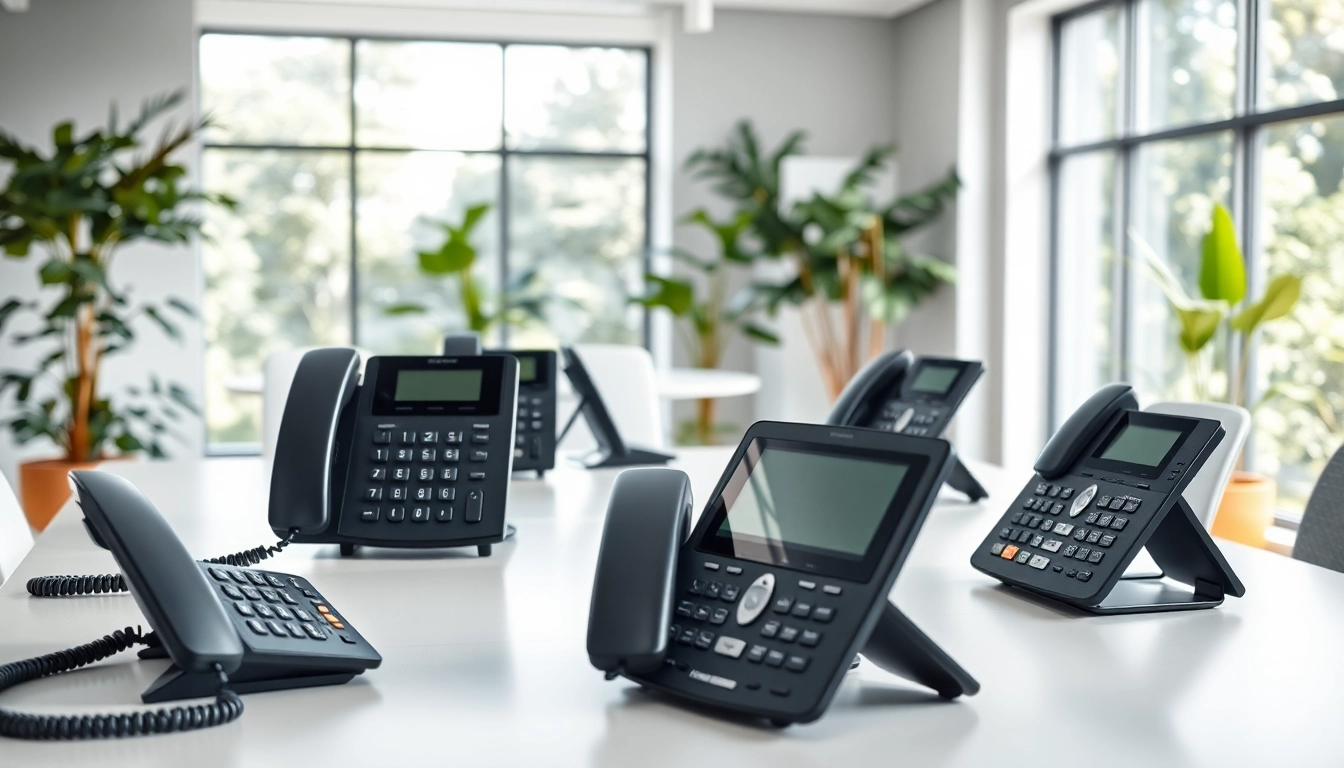 Explore efficient office business phone systems in a modern workspace with sleek technology.