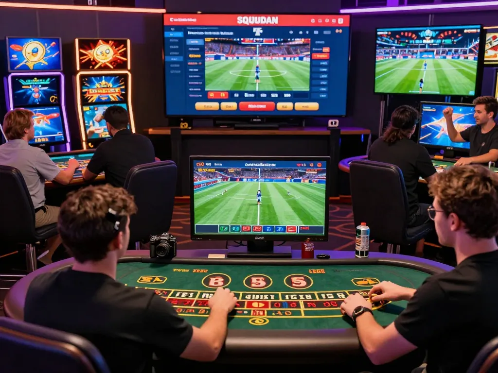 Engaging players enjoying diverse games on https://oke179.xyz/ at a dynamic online casino, showcasing immersive graphics.