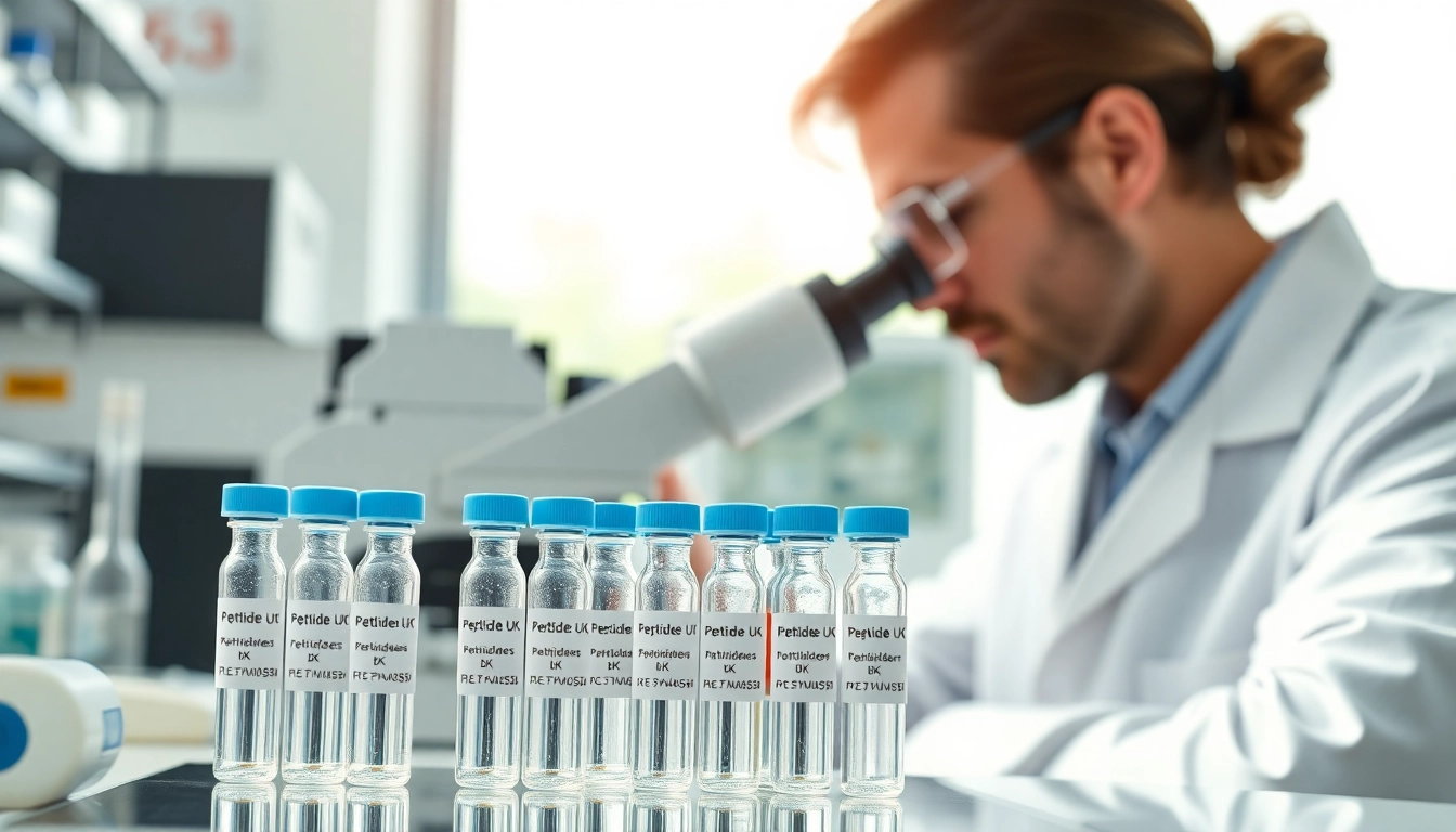 Discover the potential of Peptides UK through a professional scientist in a lab setting.