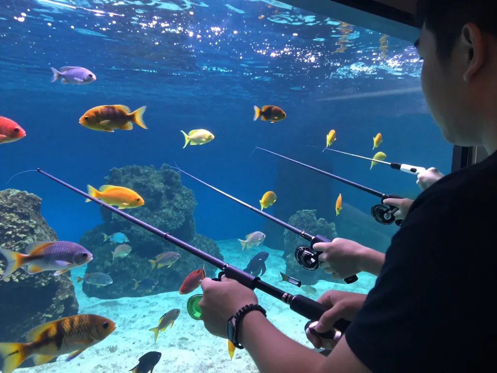 Engaging players in an exciting game bắn cá đổi thưởng amidst colorful aquatic life.