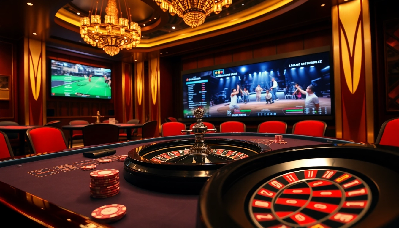Watch live ALO789 đá gà trực tiếp featuring thrilling cockfighting action in a vibrant casino setting.