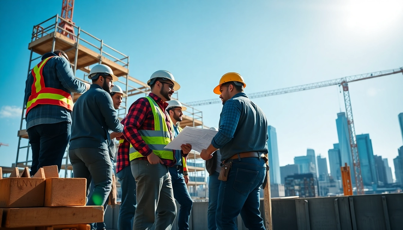 New York City Commercial General Contractor team collaborating on a modern building project.