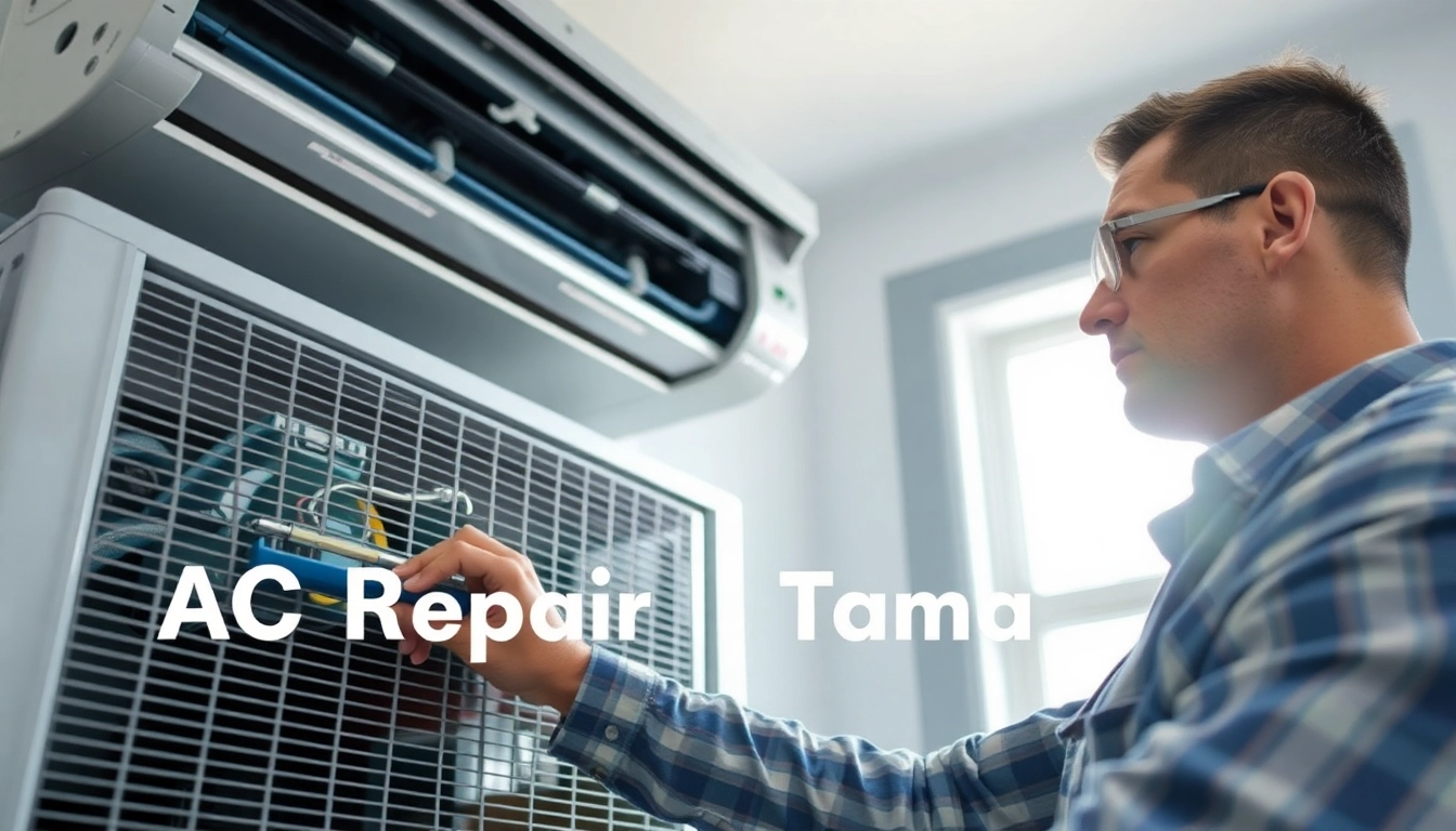 AC Repair Tampa by a skilled technician inspecting an AC unit, showcasing expertise in a clean environment.