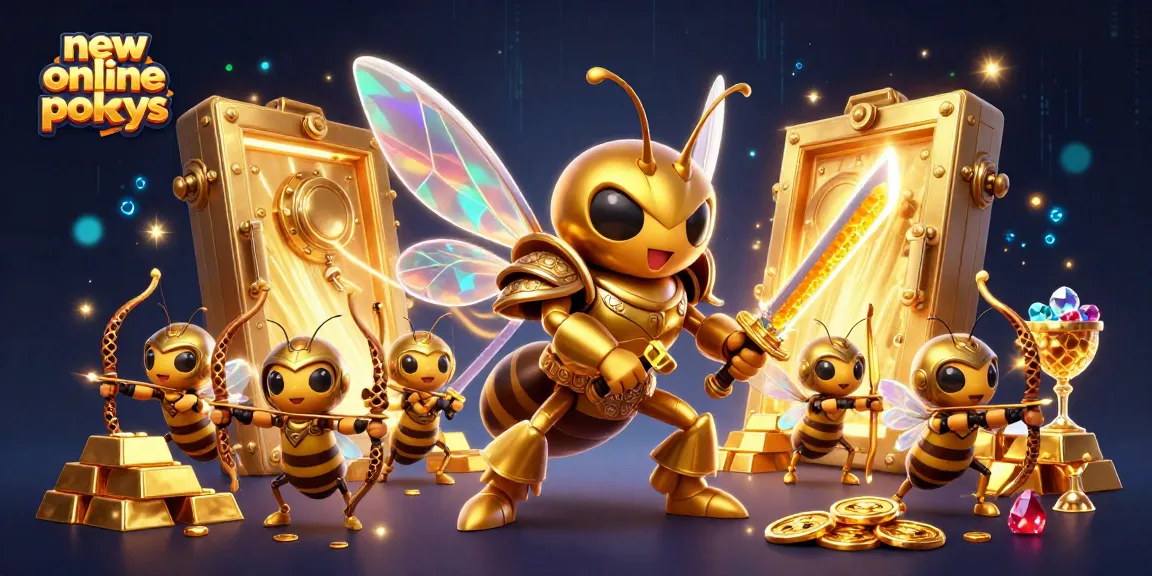 Win exciting rewards with new online pokies; a thrilling 3D casino illustration.