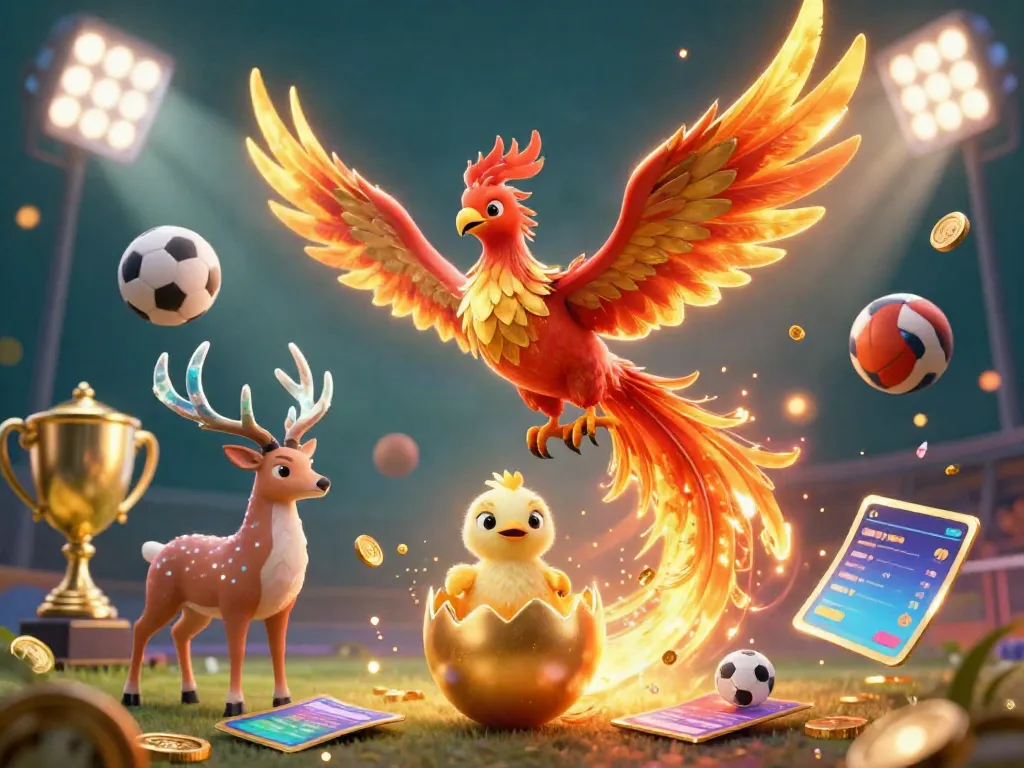 Experience the excitement of 9BET with a vibrant illustration showcasing dynamic gaming elements and characters.