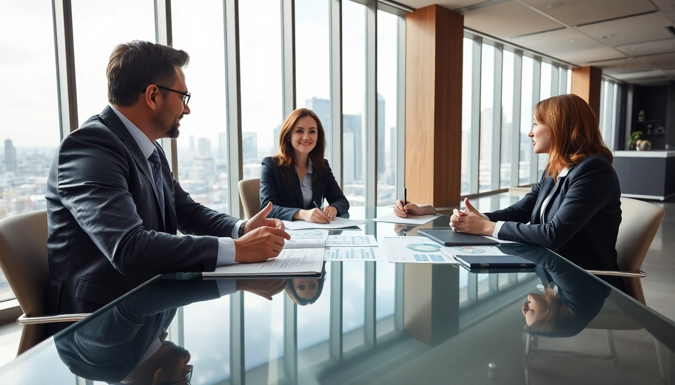 Guide to finding your Ideal career with a professional financial advisor in a modern office setting.