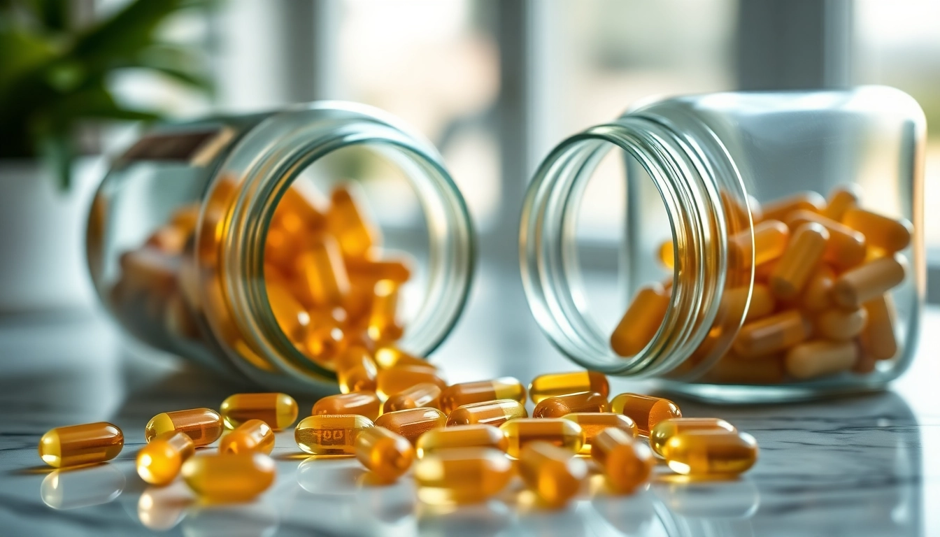 NAD+ capsules spilling from a glass jar, highlighting their benefits for health.