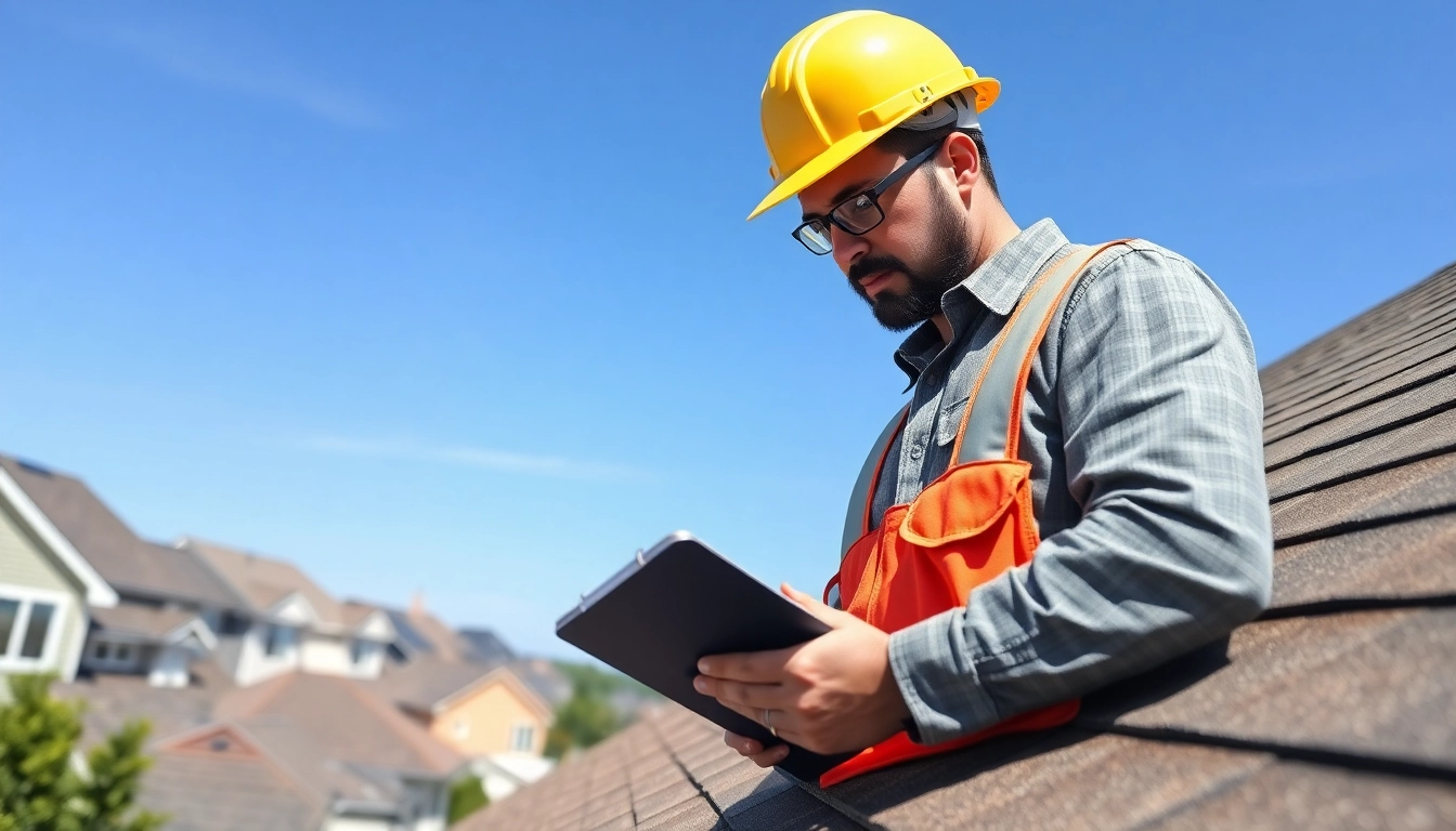 Roof inspection in South jersey showcasing a professional contractor ensuring quality.