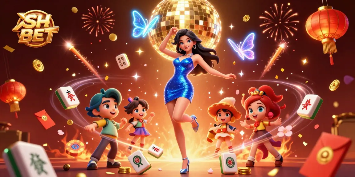 Experience excitement with SH BET's thrilling casino scene featuring vibrant game elements and a glamorous dancer.