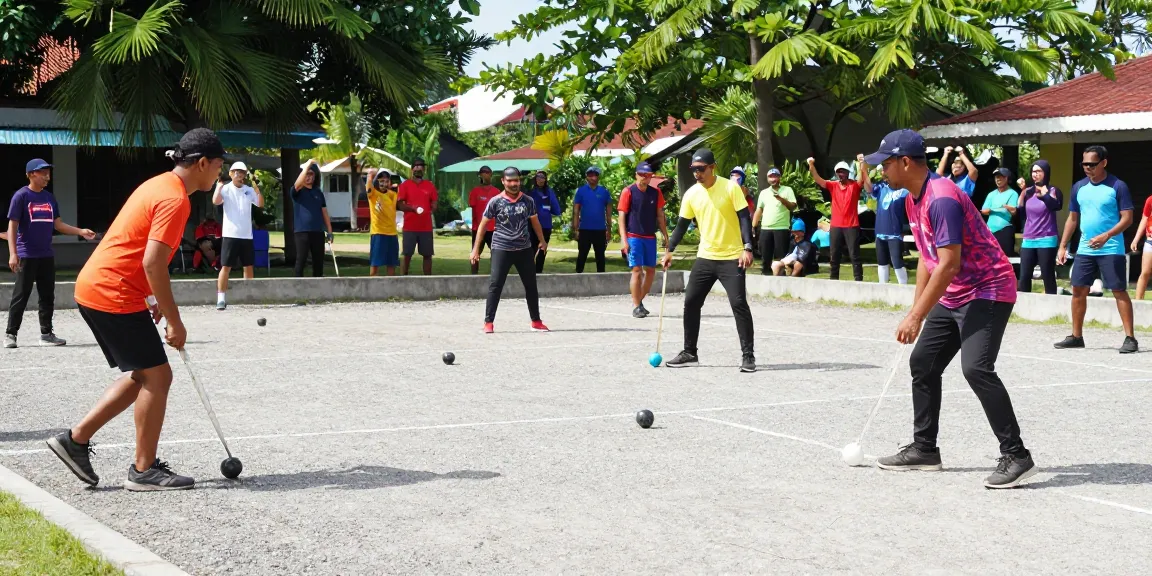 Petanque match in Balikpapan showcasing players and community spirit for fopikotabalikpap.org