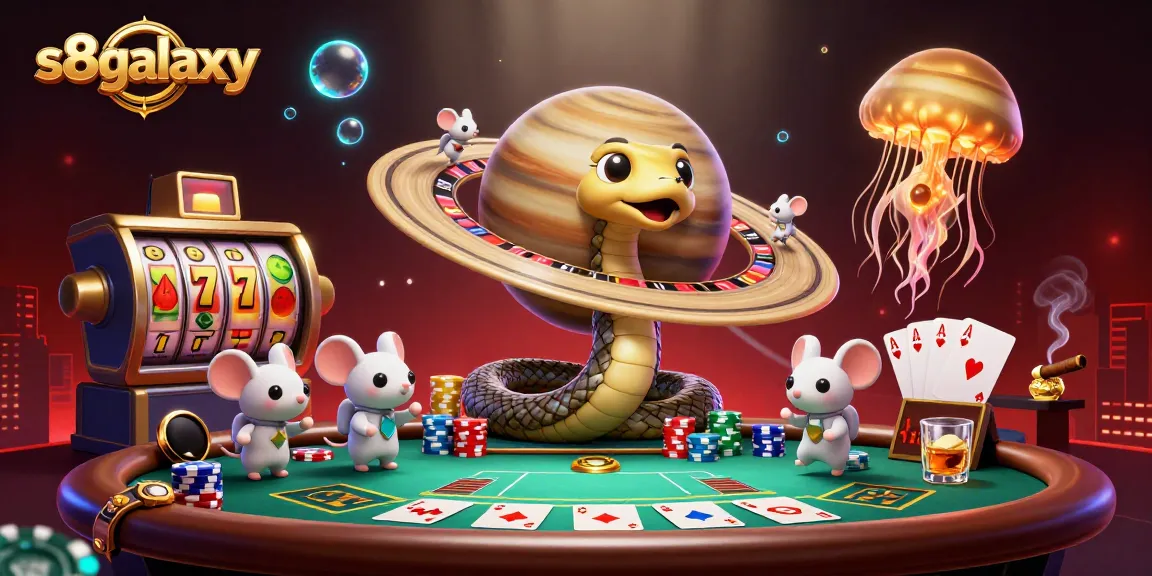 s8galaxy brings excitement to online gaming with tiny mice betting on the roulette-style rings of a cosmic snake.